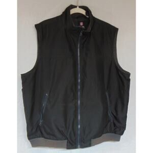 Chaps Vest Jacket Men's Size XL Black Full Zip Pockets Sleeveless Warm Lining